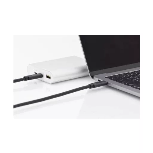Digitus USB kábel USB 3.2 Gen1 (USB 3.0 / USB 3.1 Gen1) USB-C® dugó, USB-C® dugó 1.00 m Fekete Kettős árnyékolás AK-300139-010-S
