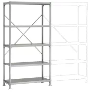   Manuflex RB2110 Polc alapmodul 100 kg (Sz x Ma x Mé) 97 x 2 x 40 cm Acél Cinkezett Ónozott Fém padló