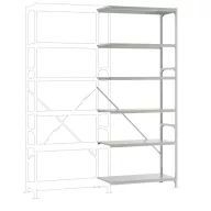   Manuflex RM2190 Polc ráépíthető modul 100 kg (Sz x Ma x Mé) 97 x 2.5 x 40 cm Acél Cinkezett Ónozott Fém padló