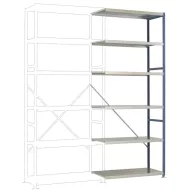   Manuflex RP1418.7016 Polc ráépíthető modul 100 kg (Sz x Ma x Mé) 97 x 2.5 x 40 cm Acél Porbevonatos Antracit Fém padló