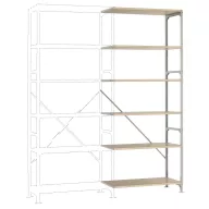   Manuflex RM4187 Polc ráépíthető modul 140 kg (Sz x Ma x Mé) 97 x 2.5 x 40 cm Acél Cinkezett Ónozott Fa padló