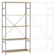   Manuflex RM3107 Polc alapmodul 100 kg (Sz x Ma x Mé) 97 x 2 x 50 cm Acél Cinkezett Ónozott Fa padló