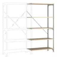   Manuflex RB2133 Polc ráépíthető modul 110 kg (Sz x Ma x Mé) 97 x 2 x 80 cm Acél Cinkezett Ónozott Fa padló