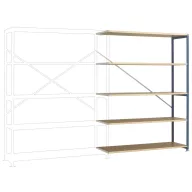   Manuflex RP1141.0001 Polc ráépíthető modul 70 kg (Sz x Ma x Mé) 1.47 x 2 x 40 m Acél Porbevonatos Szürke, Zöld Fa padló