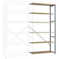   Manuflex RP1426.2001 Polc ráépíthető modul 100 kg (Sz x Ma x Mé) 1.22 x 2.5 x 40 m Acél Porbevonatos Piros, Narancs Fa padló