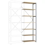   Manuflex RP1711.0001 Polc ráépíthető modul 140 kg (Sz x Ma x Mé) 97 x 3 x 40 cm Acél Porbevonatos Szürke, Zöld Fa padló