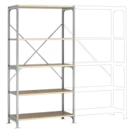   Manuflex RM4108 Polc alapmodul 200 kg (Sz x Ma x Mé) 97 x 2 x 50 cm Acél Cinkezett Ónozott Fa padló