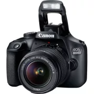   Canon EOS 4000D Kit 18-55mm III Digitális tükörreflexes fényképezőgép EF-S 18-55 mm IS II 18 Megapixel Fekete Optikai kereső, beépített villanófénnyel, WiFi,