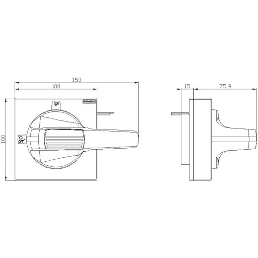 Fogantyú Szürke Siemens 8UD18412CD01