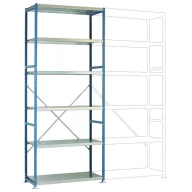  Manuflex RP1317.5012 Polc alapmodul 100 kg (Sz x Ma x Mé) 97 x 2.5 x 30 cm Acél Porbevonatos Élénk kék Fém padló