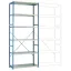 Manuflex RP1317.5012 Polc alapmodul 100 kg (Sz x Ma x Mé) 97 x 2.5 x 30 cm Acél Porbevonatos Élénk kék Fém padló