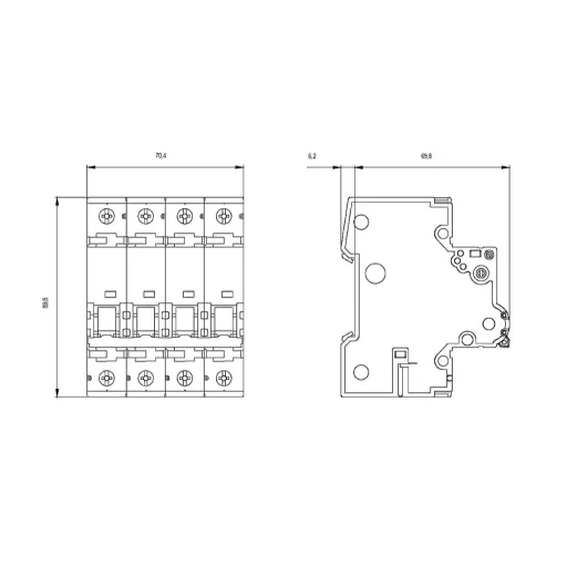 Siemens 5SY54256 5SY5425-6 Vezeték védőkapcsoló 25 A 230 V, 400 V