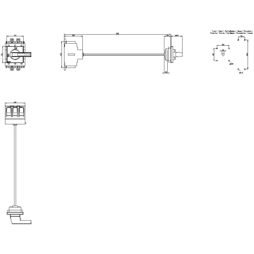 Megszakítók Fekete 3 pólusú 185 mm² 160 A 690 V/AC Siemens 3LD23180TK11