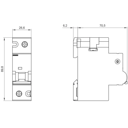 Siemens 5SP41806 5SP4180-6 Vezeték védőkapcsoló 80 A 230 V, 400 V