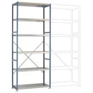   Manuflex RP1324.5007 Polc alapmodul 200 kg (Sz x Ma x Mé) 97 x 2.5 x 60 cm Acél Porbevonatos Briliáns kék Fém padló