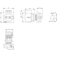   Megszakítók Fekete 3 pólusú 16 mm² 40 A 1 záró, 1 nyitó 690 V/AC Siemens 3LD33541TK51