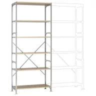   Manuflex RB2174 Polc alapmodul 200 kg (Sz x Ma x Mé) 97 x 2.5 x 80 cm Acél Cinkezett Ónozott Fa padló