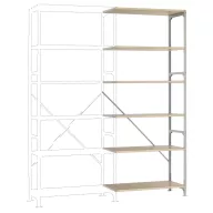   Manuflex RB2283 Polc ráépíthető modul 250 kg (Sz x Ma x Mé) 97 x 2.5 x 1 cm Acél Cinkezett Ónozott Fa padló