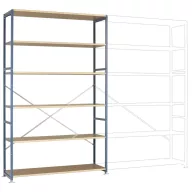   Manuflex RP1341.7035 Polc alapmodul 70 kg (Sz x Ma x Mé) 1.47 x 2.5 x 40 m Acél Porbevonatos Élénk szürke Fa padló