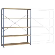   Manuflex RP1043.0001 Polc alapmodul 120 kg (Sz x Ma x Mé) 1.47 x 2 x 60 m Acél Porbevonatos Szürke, Zöld Fa padló