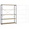 Manuflex RP1043.0001 Polc alapmodul 120 kg (Sz x Ma x Mé) 1.47 x 2 x 60 m Acél Porbevonatos Szürke, Zöld Fa padló