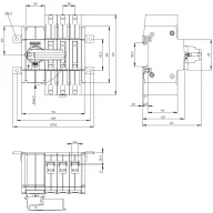   Megszakítók 3 pólusú 63 A 4 váltó 690 V/AC Siemens 3KD26322ME100