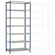   Manuflex RA2593.5007 Raktári polc alapmodul (Sz x Ma x Mé) 90 x 2.25 x 60 cm Briliáns kék, Ónozott