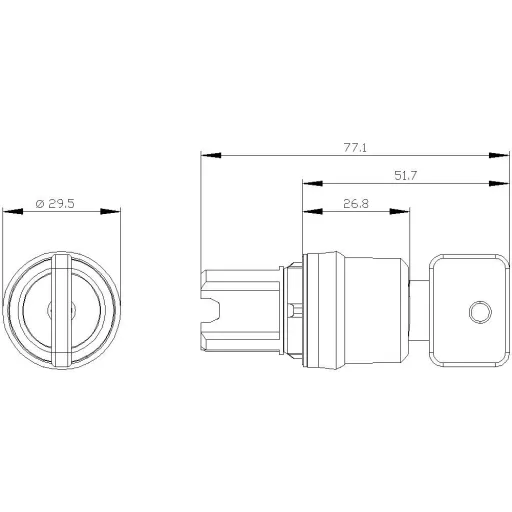 Siemens 3SU10004FL010AA0 3SU1000-4FL01-0AA0 Kulcsos kapcsoló 2 x 45 ° IP66, IP67, IP69/IP69K 1 db