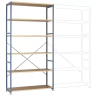   Manuflex RP1328.2001 Polc alapmodul 140 kg (Sz x Ma x Mé) 1.22 x 2.5 x 60 m Acél Porbevonatos Piros, Narancs Fa padló