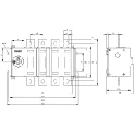 4 pólusú 250 A 690 V/AC Siemens 3KD38400PE100