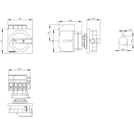   Megszakítók Fekete 4 pólusú 16 mm² 40 A 1 záró, 1 nyitó 690 V/AC Siemens 3LD33541TL51