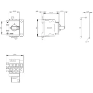   Megszakítók Fekete 4 pólusú 16 mm² 63 A 1 záró, 1 nyitó 690 V/AC Siemens 3LD34301TL11