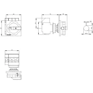   Megszakítók Fekete 4 pólusú 16 mm² 25 A 690 V/AC Siemens 3LD21541TL51