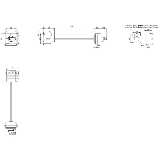 Megszakítók Piros, Sárga 4 pólusú 35 mm² 63 A 690 V/AC Siemens 3LD25171TL13