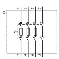   4 pólusú 630 A 8 záró, 8 nyitó 690 V/AC Siemens 3KF54634LF11