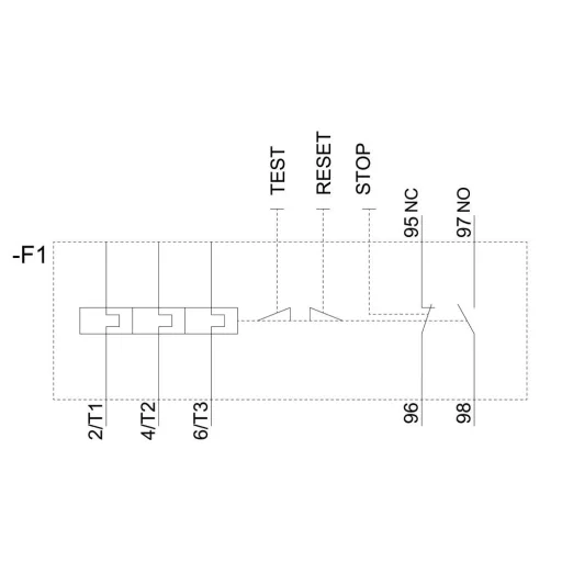 Túlterhelés relé Siemens 3RU2136-4BB0 1 db