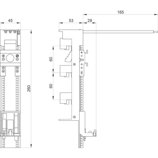 Siemens 8US12515NT11 Készülék adapter 32 A 690 V 1 db