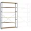 Manuflex RP1342.5021 Polc alapmodul 120 kg (Sz x Ma x Mé) 1.53 x 2.5 x 50 m Acél Porbevonatos Vízkék Fa padló