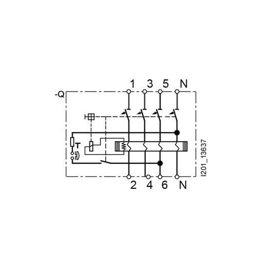 Siemens 5SV36443 5SV3644-3 FI védőkapcsoló F 40 A 0.3 A 400 V