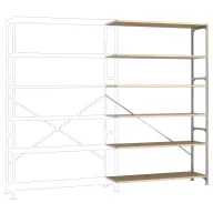   Manuflex RM2584 Polc ráépíthető modul 140 kg (Sz x Ma x Mé) 1.47 x 2.5 x 80 m Acél Cinkezett Ónozott Fa padló