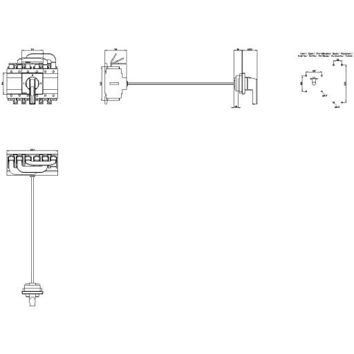 Megszakítók Fekete 3 pólusú 185 mm² 160 A 690 V/AC Siemens 3LD23187UK01