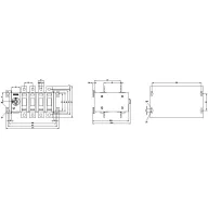 4 pólusú 250 A 415 V/AC Siemens 3KC04380PE000AA0