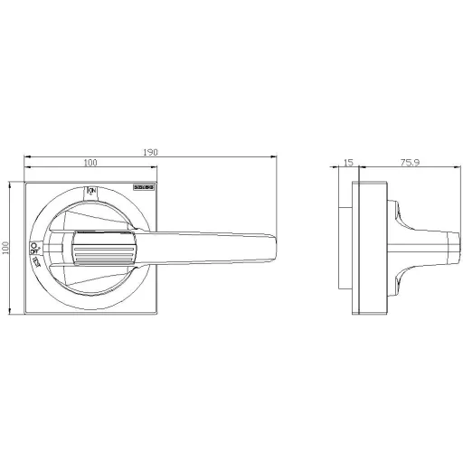 Fogantyú Piros, Sárga Siemens 8UD18513AF05