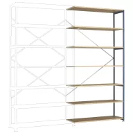   Manuflex RP1743.6011 Polc ráépíthető modul 120 kg (Sz x Ma x Mé) 1.47 x 3 x 60 m Acél Porbevonatos Rezedazöld Fa padló