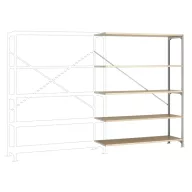   Manuflex RB2525 Polc ráépíthető modul 160 kg (Sz x Ma x Mé) 1.47 x 2 x 1 m Acél Cinkezett Ónozott Fa padló