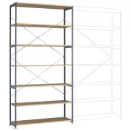   Manuflex RP1641.0001 Polc alapmodul 70 kg (Sz x Ma x Mé) 1.47 x 3 x 40 m Acél Porbevonatos Szürke, Zöld Fa padló