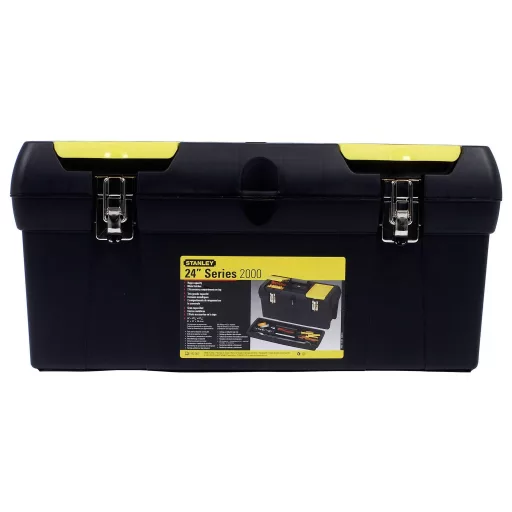 STANLEY 1-92-067 Werkzeugbox Millenium Kunst. 610x270x284mm Metallverschluss Szerszámos doboz Fekete, Sárga