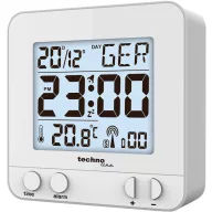   Techno Line WT235 si Rádiójel vezérlésű Ébresztőóra Ezüst Riasztási idők 1