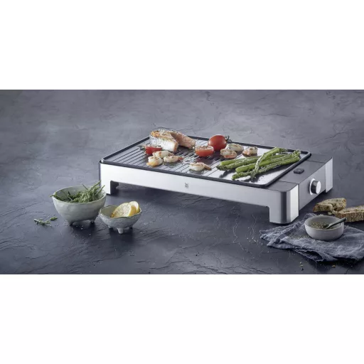 WMF 0415340011 Asztali grill Elektromos Manuális hőmérséklet beállítással Ezüst, Fekete