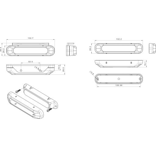 Fristom Első villogó FT-200 N LED 95200N 12 V, 24 V, 36 V Fedélzeti hálózatról Beépíthető Kék